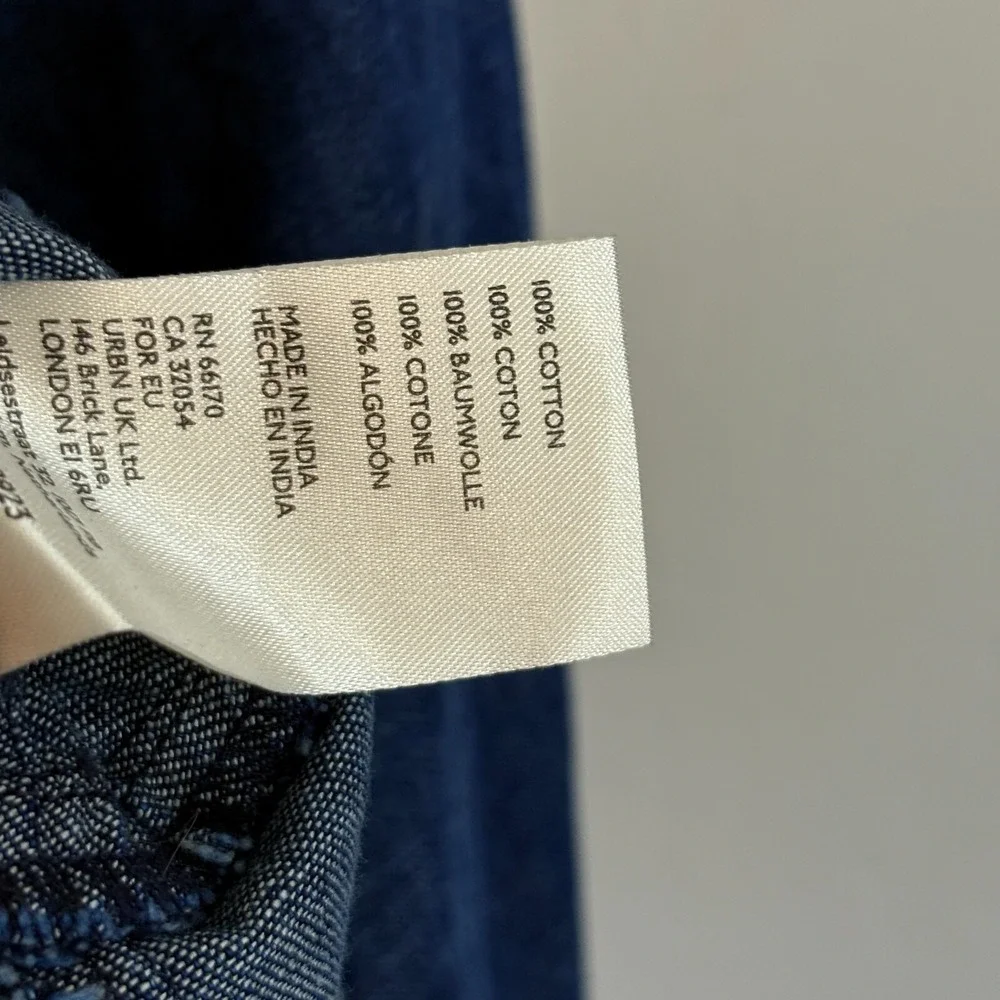 Free People Chambray Denim Jacket Women Size XS Blue Snaps New - Picture 10 of 14